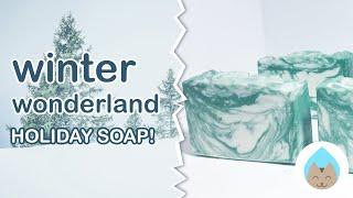 "Winter Wonderland" handmade artisan soap (holidays, Christmas) - FUNNY cold process soap making!