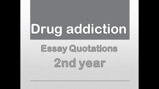 Quotations for Essay "Drug addiction" |English Essay Writing| Hafsa Mehreen