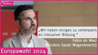 Fabio De Masi (Bündnis Sarah Wagenknecht) exklusiv über Europa, Bildung und Inklusion - EU-Wahl 2024