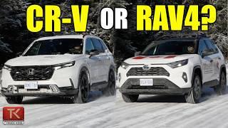 Heavyweight Battle! Honda CR-V Hybrid vs Toyota RAV4 Hybrid - We Compare MPG, Size, Power & More