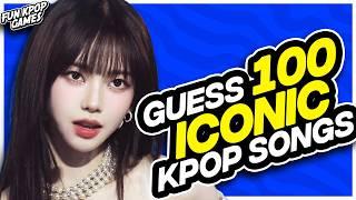 ⭐️ KPOP QUIZ | GUESS 100 ICONIC KPOP SONGS #1 - FUN KPOP GAMES 2024