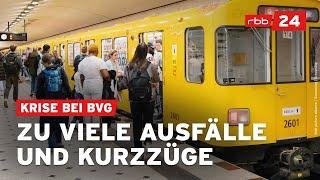 U-Bahn-Krise in Berlin: BVG erreicht vereinbarte Ziele nicht