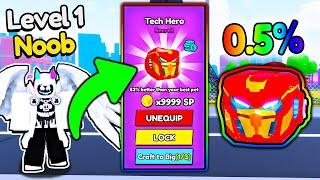 Starting Over as NOOB with OP IRONMAN PETS in Climb and Jump Tower! (Roblox)