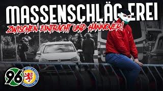 Massenschlägerei zwischen Braunschweig- und Hannover-Fans! (Nach Derby)