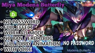 Script Skin Miya Legend Modena Butterfly Full Effect and Voice Sound - No Password