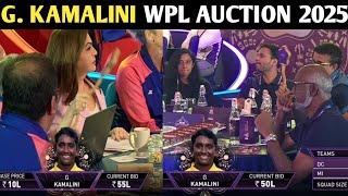 G Kamalini WPL Auction 2025 highlights | wpl auction 2024 | wpl auction 2025 highlights