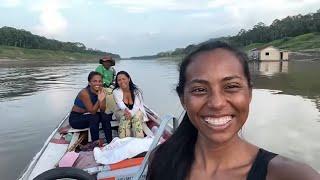 Viagem de canoa de Tefé até o Amanã, Amazonas/Seca na Amazônia.