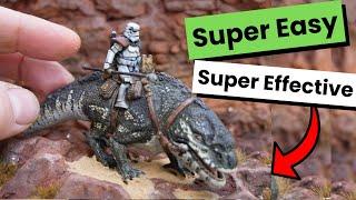 How to paint realisitic sand stone - Star Wars Storm Trooper - Dewback rider vignette