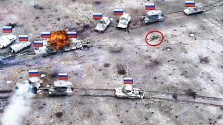 Russian Convoy Ambushed by Rogue Drone in Stunning Footage!