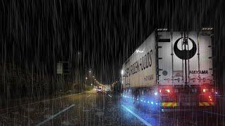 ️Heavy Rain Driving for Deep Sleep