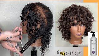 CURLY LAYERED HAIRCUT TUTORIAL