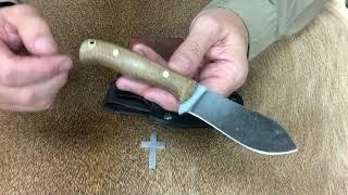 “Nessmuk” deer burlap Micarta scales.