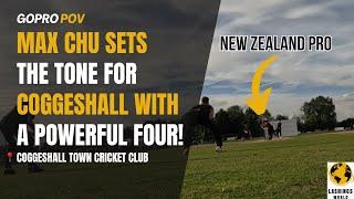 Otago's Max Chu Smashes One For Four! - Lashings at Coggeshall Town CC