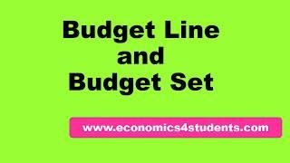 budget line and budget set | class 12 | bcom | bbm | BA