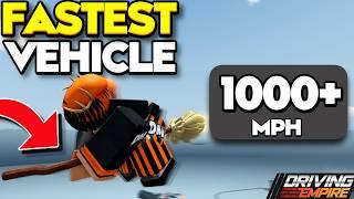 *NEW* FASTEST VEHICLE IN Driving Empire! (1000+MPH)