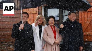 China's President Xi Jinping visits Pyrenees mountains with Macron