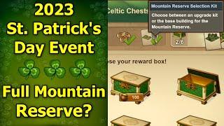 Forge of Empires: 2023 St. Patrick's Day Event - Full Mountain Reserve For Free? Best Strategies!