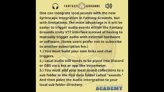 FGU Unity Localized Sound Set Up Fantasy Grounds Unity| FGU 4.4.0