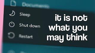 "Shut down" does not actually shut down your PC
