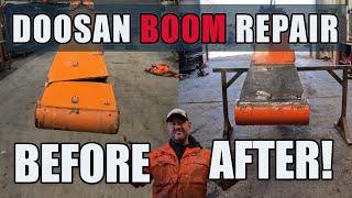 Doosan Excavator DX 140 Boom Repair WELDERFABBER Episode #002