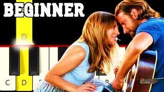 Shallow - from a Star is Born - Lady Gaga, Bradley Cooper - Very Easy and Slow Piano tutorial