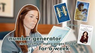 random number generator choose how many pages I read for a week! [reading vlog]