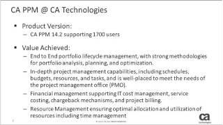 CA PPM Community Webcast   How CA’s IT Organization Uses CA PPM