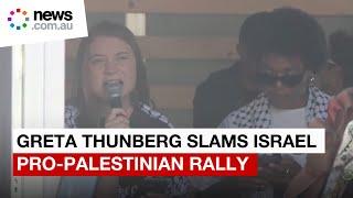 Greta Thunberg speaks at pro-Palestinian rally in Milan