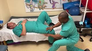 Supine Hip Flexor Stretch, Active Assisted