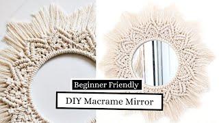 DIY Macrame Mirror Tutorial for beginners | Macrame Series Pt-1 | DIYwithPragya