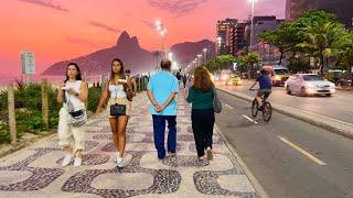 Walking Along the Ipanema Beachfront — Rio de Janeiro, Brazil 【4K】2024 