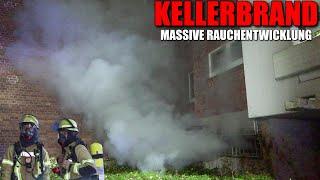 [MASSIVER KELLERBRAND!] - Extreme Rauchentwicklung - 2 Verletzte & 22 Betroffene ~ Düsseldorf -