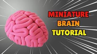  Making Miniature HUMAN BRAIN Halloween - Easy Polymer Clay, Fondant Tutorial DIY