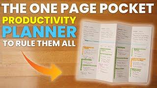 One Page Pocket Productivity Planner