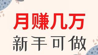 2022网赚，教新手网上赚钱！新手副业赚钱项目，可放大月赚几万没问题！