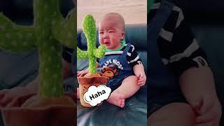 Cute baby Crying with Cactus toy