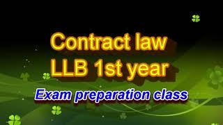 Contract law//LLB 1st year//Exam preparation class