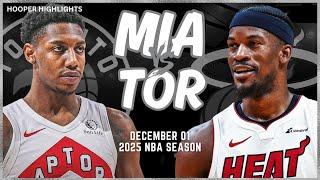 Miami Heat vs Toronto Raptors Full Game Highlights | Dec 1 | 2025 NBA Season