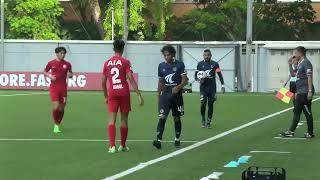 Tanjong Pagar's Akram Azman hits Young Lions' Rauol Suhaimi in the face and sees red | SPL 2022