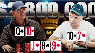 $2,800,000 Super High Roller Ivey | Dwan | Koon | Leow Epic Final Table Poker Showdown