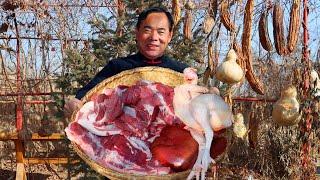 過年了，食叔秘製西北扣肉，先炸後蒸大半天，出鍋夾著餅吃，真香｜鄉村食叔