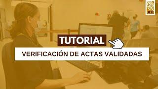 Tutorial: Verificación de actas validadas