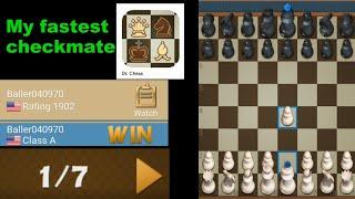 Fastest checkmate vs 1900+ on Dr chess