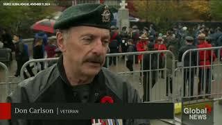 Homeless encampment disrupts Remembrance Day ceremony