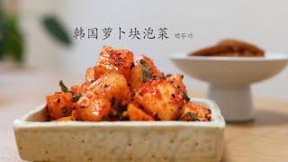 韩国萝卜块泡菜，韩国经典泡菜配方韩国主妇教您  깍두기 담그기 | kimchi By 韩国媳妇tiffany