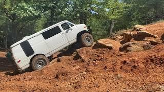 INSANE ROCK CRAWLER VAN 4x4 travis custom 4x4 van (maiden voyage) WATCH TO THE END!