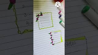 Draw Rose  frame doodle's for your planner || Notes Doodle idea || Bullet Journal #shorts