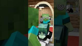 Hypnotize Zombie Girl Faling Minecraft Animation #shorts