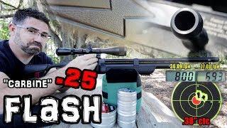 Hatsan Flash QE .25 Air Rifle (Review) + Accuracy TEST - 50 & 100 Yards - Carbine PCP Air/Pellet Gun