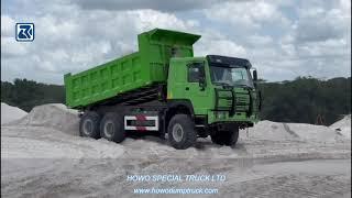 SINOTRUK HOWO 6X6 dump truck working video from Customer from Guyana